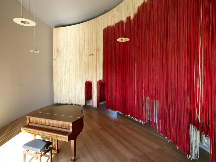 Rosemarie Trockel installation inside The Triple Folly
