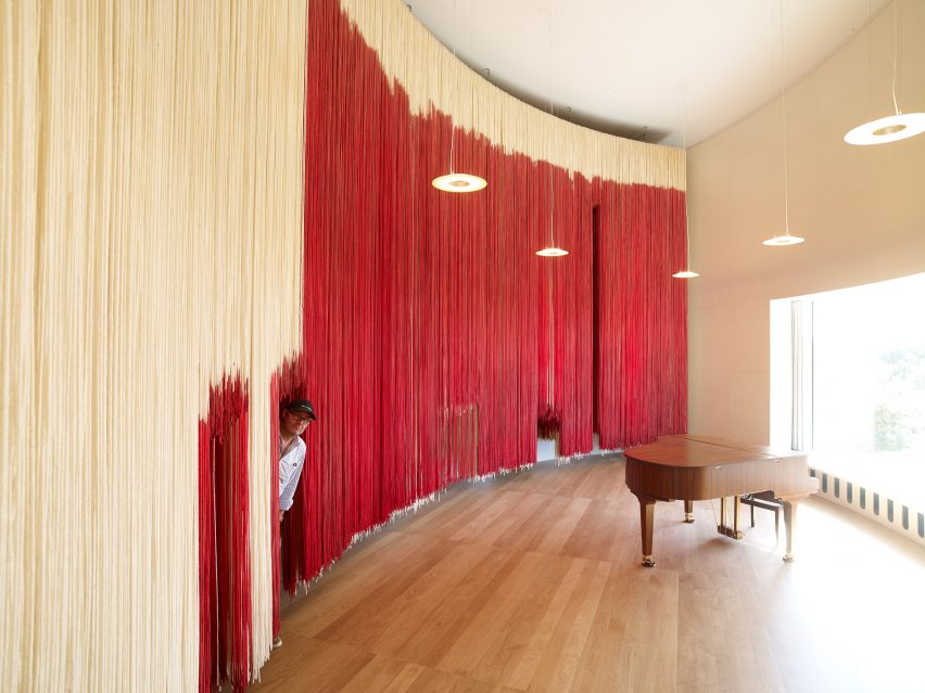 Rosemarie Trockel installation inside The Triple Folly
