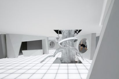 Entrance exhibition space at Qian Hu Zhi Wu, Xiamen