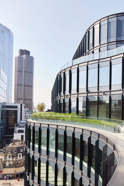 Top levels of 100 Liverpool Street offices