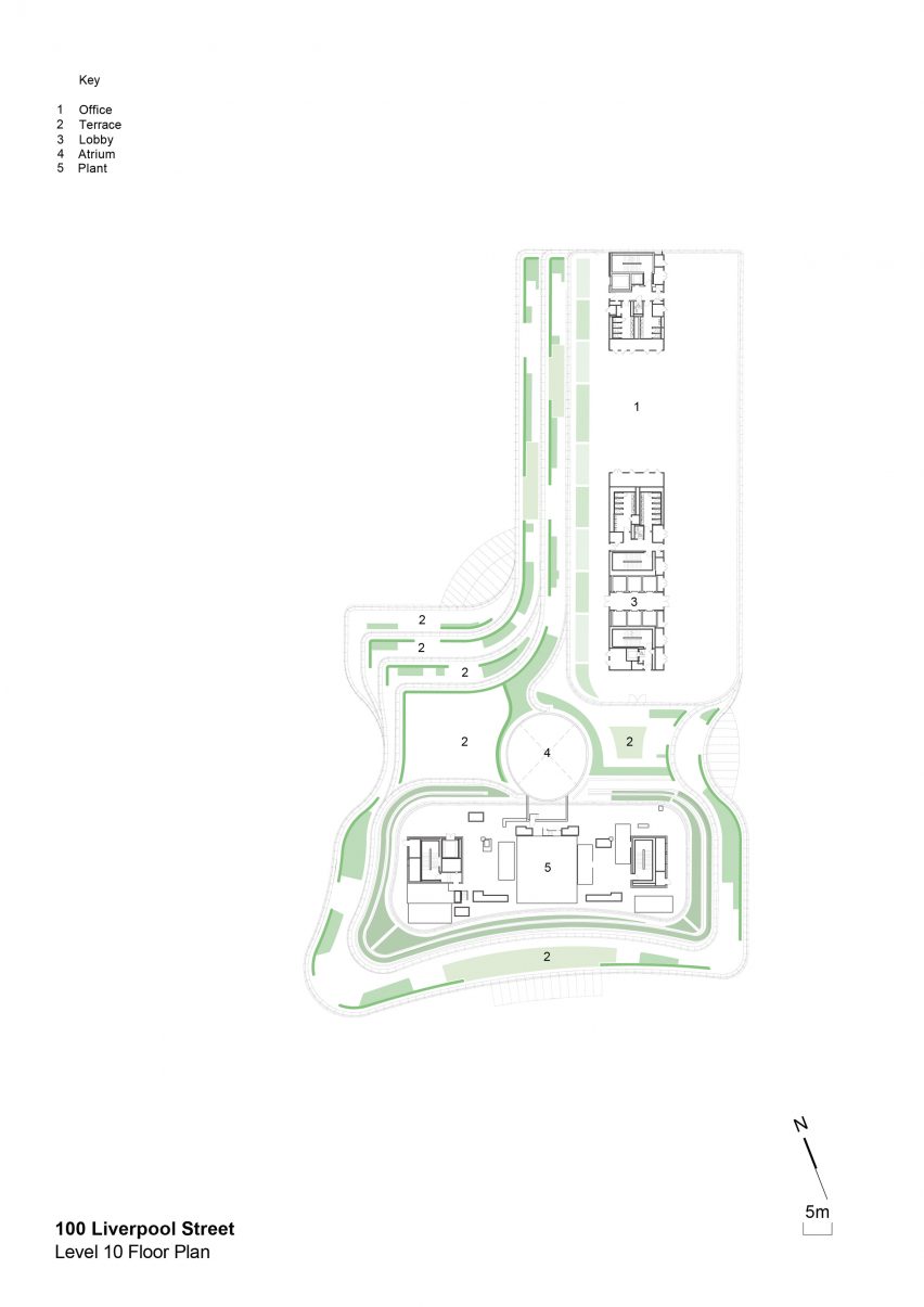 Floor plan of 100 Liverpool Street by Hopkins Architects