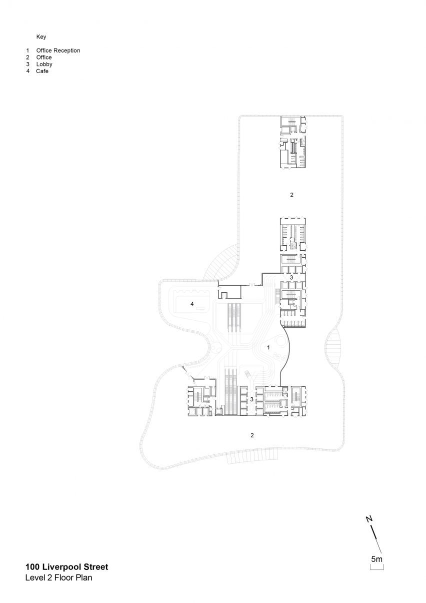 Floor plan of 100 Liverpool Street by Hopkins Architects