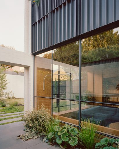 Lounge with full-height glazing