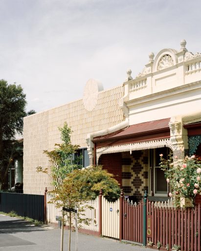 Pale brick-clad house in Melbourne