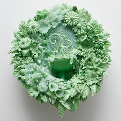 Heller Gallery will present Amber Cowan's “Powder Box And Offering In River And Jade