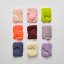 Nine sculptures by Kristine Mandsberg that reference a human embrace
