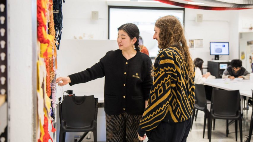 Image of students looking at artwork