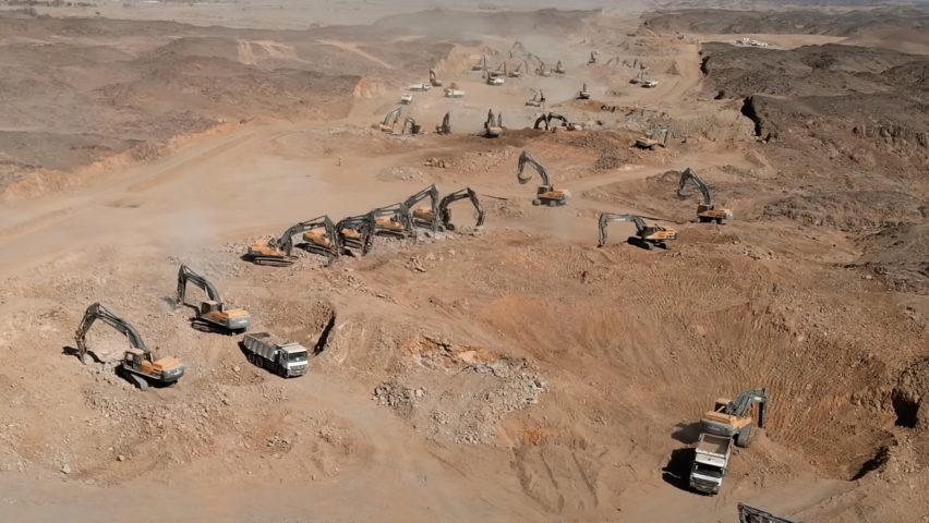 The Line under construction
