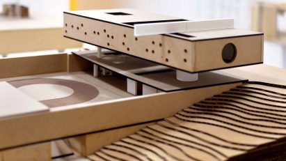 Photograph showing architectural model