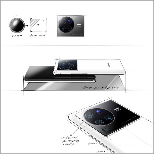 A sketch of vivo’s X series smartphones
