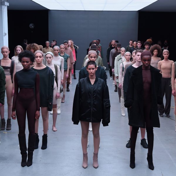 Models at Yeezy fashion show for Adidas