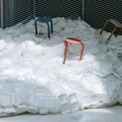 Stools by Andreu Carulla at Nothing is Possible exhibition by Potato Head and OMA