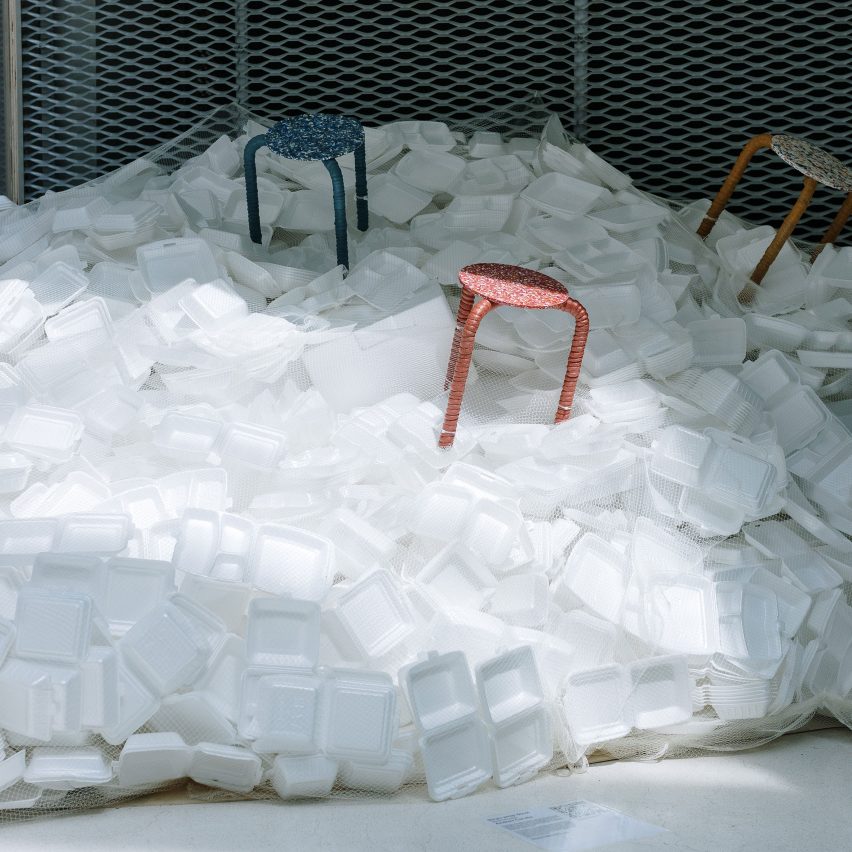 Stools by Andreu Carulla at Nothing is Possible exhibition by Potato Head and OMA