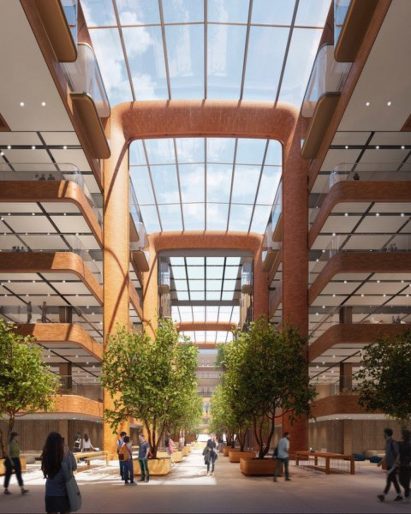 Render of Apple's Battersea Power Station offices