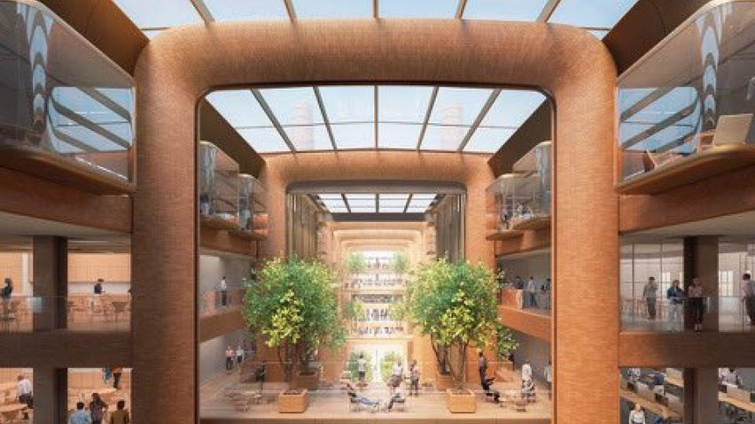 Render of Apple's Battersea Power Station offices