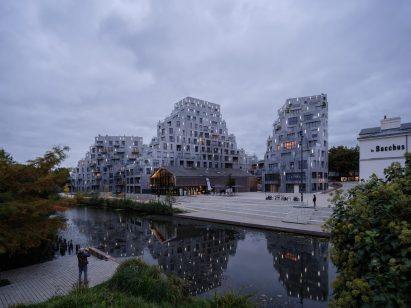 Exterior of Ascension Paysagère viewed from across the river