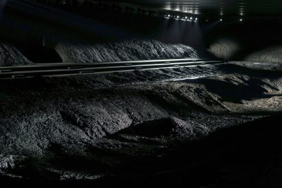 Image of mounds of mud at Balenciaga's Spring Summer 2023 show