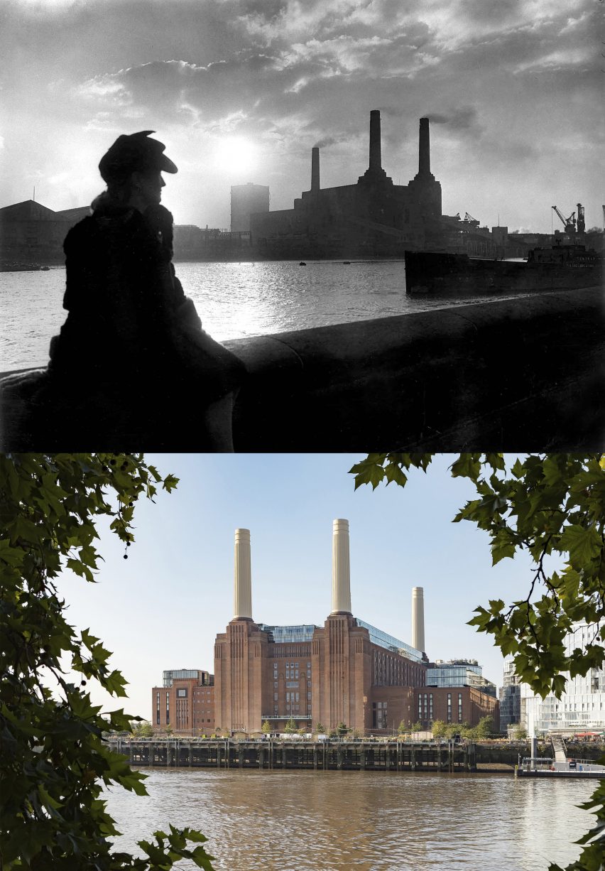 Battersea Power Station before and after photos