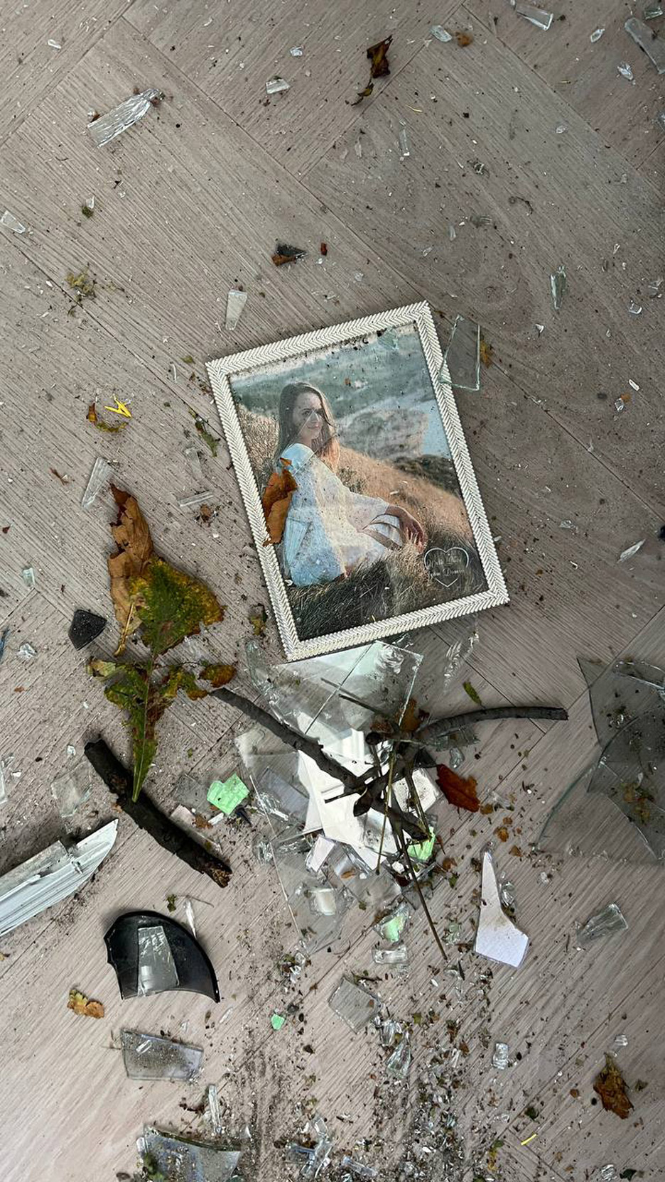 Debris on floor
