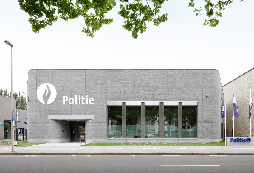 Exterior of Antwerp police station by Bovenbouw Architectuur
