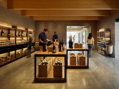Wooden winery interiors