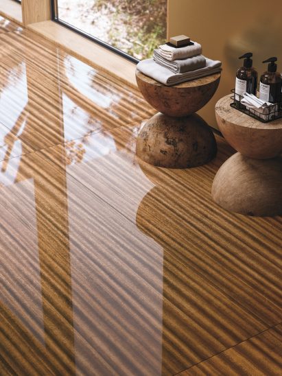 Canal Grande tiles that appear like timber by Ceramiche Refin