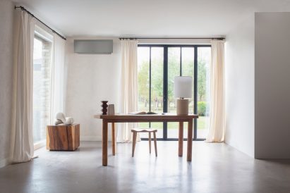 Daikin air conditioning unit in a dining room