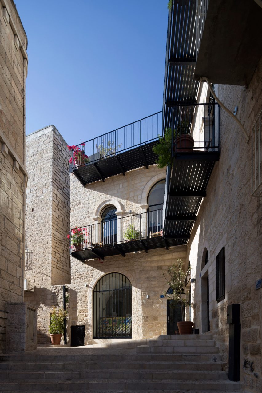 Front of the Dar Al Majous building in Bethlehem