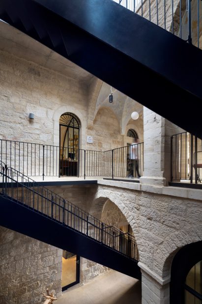 View of central courtyard in Bethlehem building