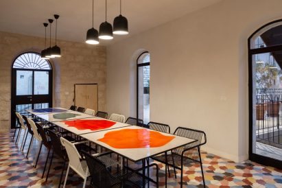 Local Industries tables and chairs within a meeting room in the Dar al Majous complex