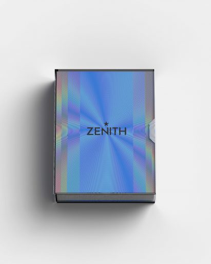A photograph of the box in which the Zenith watch comes in