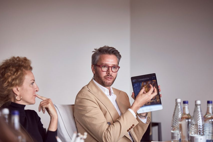 Designer Jacu Strauss at the Dezeen Awards