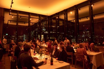 Dezeen Awards judges at dinner at One Hundred Shoreditch