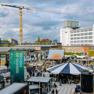 Installations in a square at Dutch Design Week
