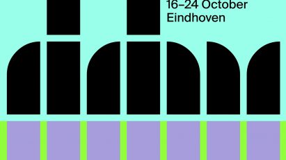 DDW graphic identity by Thonik on blue and green backdrop