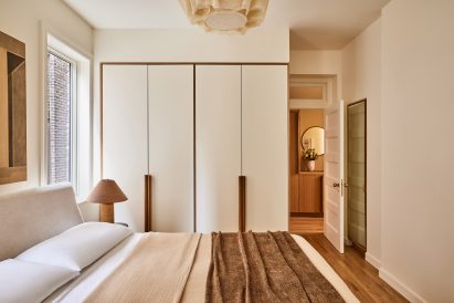 Bedroom with built-in closets