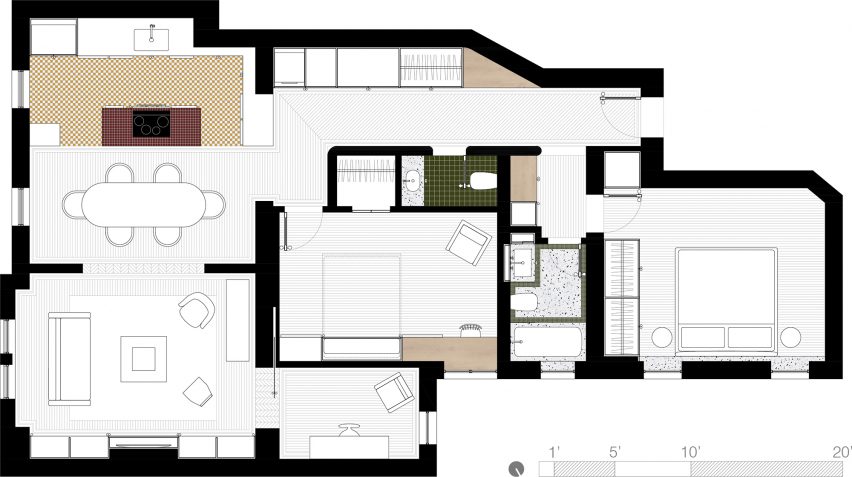 East Village Apartment floor plan