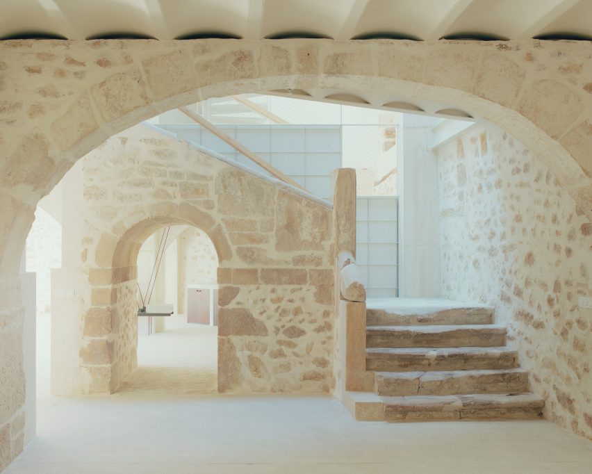 Stone ruins turned into Spanish holiday home by Atienza Maure Arquitectos
