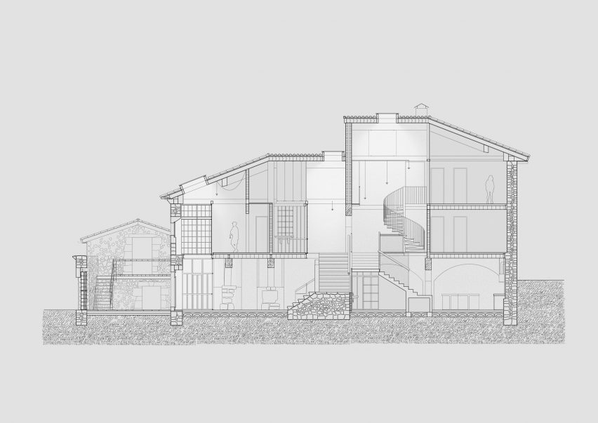 Section drawing of El Priorato