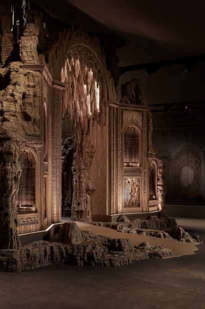 Image of the front of the Dior installation by Eva Jospin