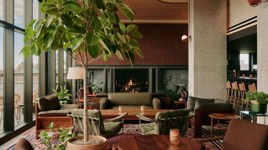 Lounge area at Evangeline