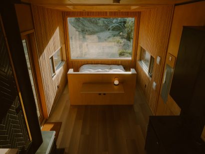 Bed in micro cabin