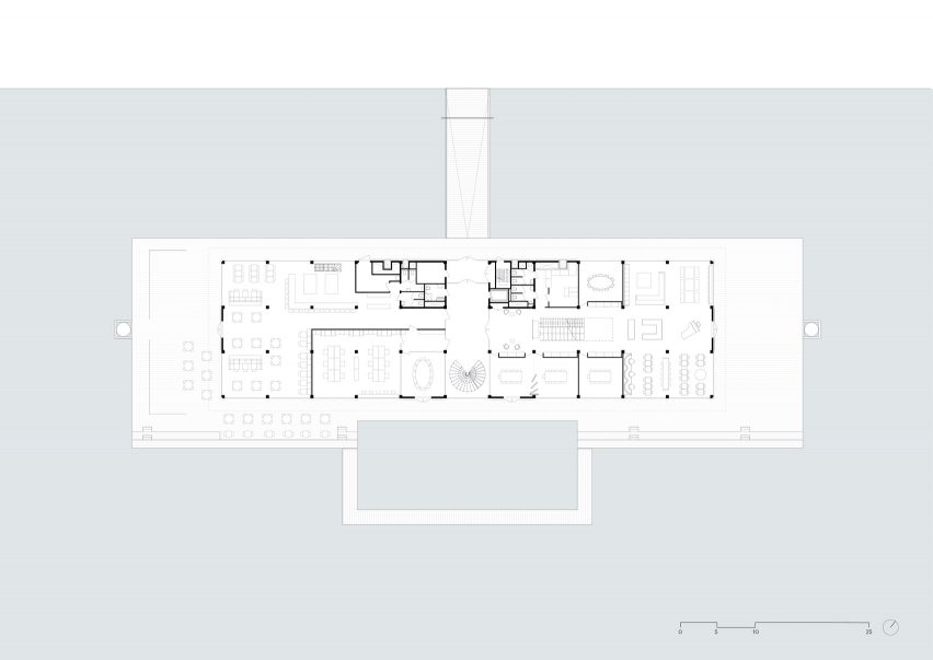 Floating Office Rotterdam, ground floor plan