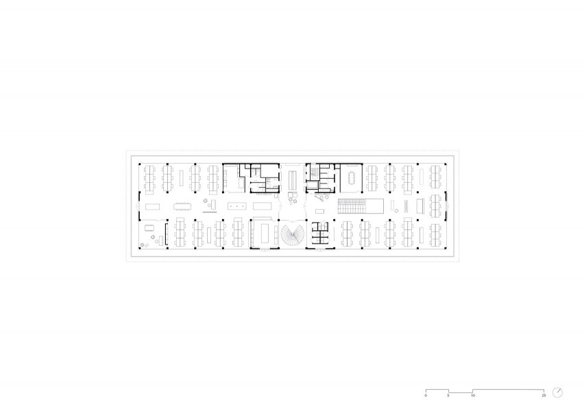 Floating Office Rotterdam, first floor plan