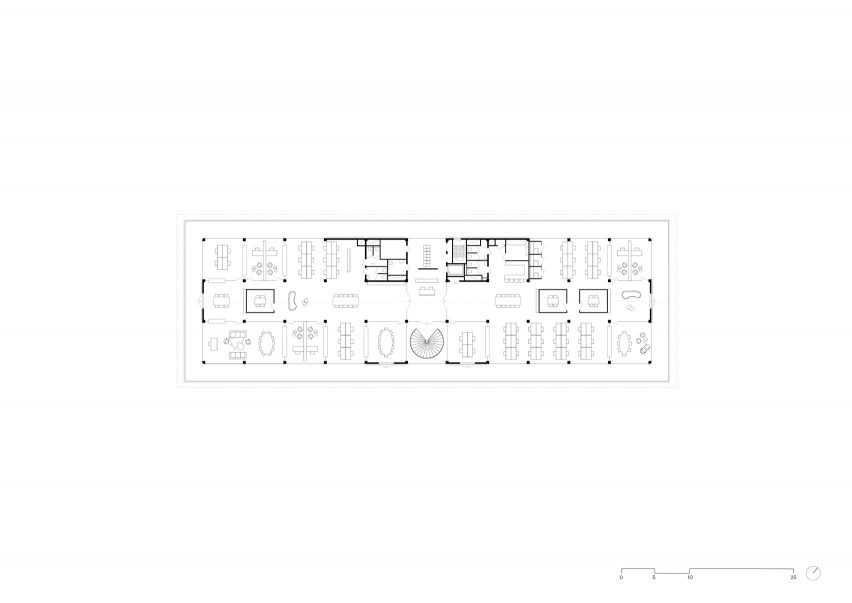Floating Office Rotterdam, second floor plan