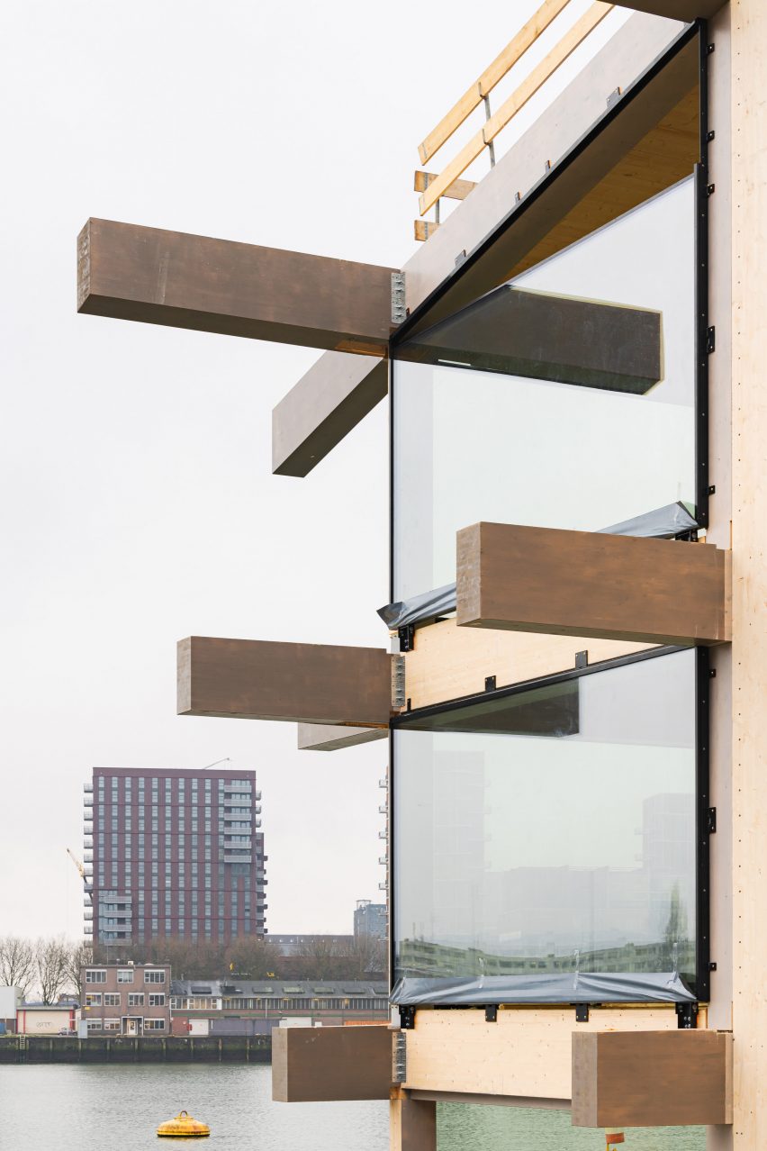 Floating Office Rotterdam under construction