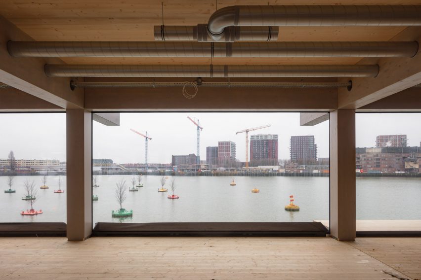 Floating Office Rotterdam under construction