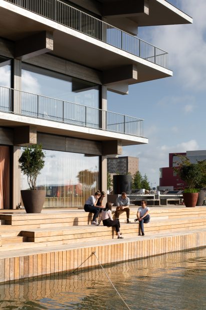 Terrrace of Floating Office Rotterdam by Powerhouse Company