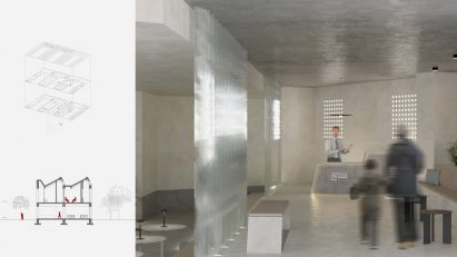Visualisation of building interior and exploded site diagram