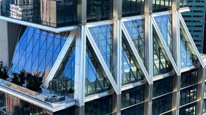 Close-up of Varso Tower by Foster + Partners